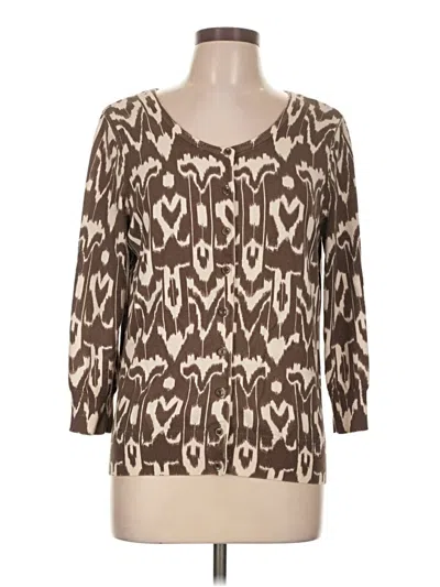 Pre-owned Talbots Cardigan Sweater In Brown