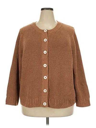 Pre-owned Talbots Cardigan Sweater In Brown