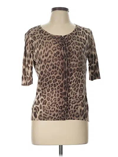 Pre-owned Talbots Cardigan Sweater In Brown