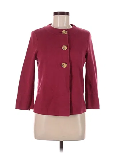 Pre-owned Talbots Cardigan Sweater In Burgundy