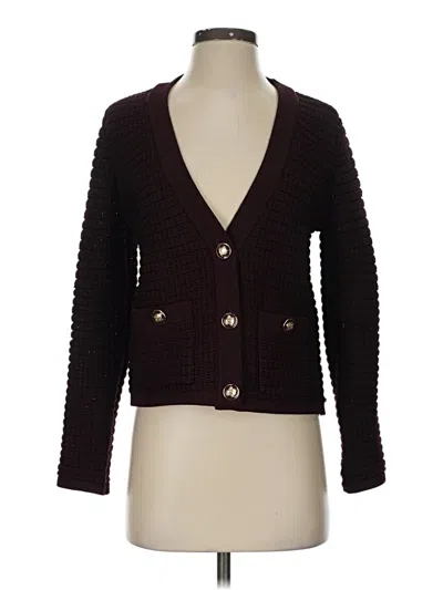 Pre-owned Talbots Cardigan Sweater In Burgundy