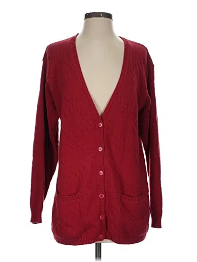 Pre-owned Talbots Cardigan Sweater In Burgundy