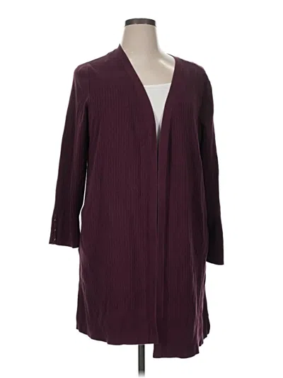 Pre-owned Talbots Cardigan Sweater In Burgundy
