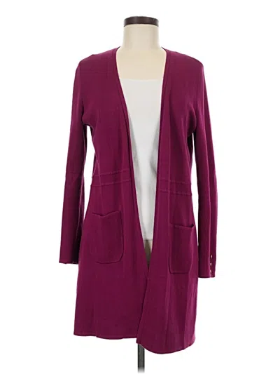 Pre-owned Talbots Cardigan Sweater In Burgundy