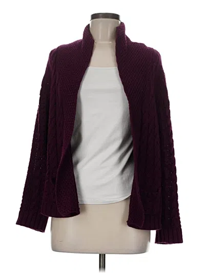 Pre-owned Talbots Cardigan Sweater In Burgundy