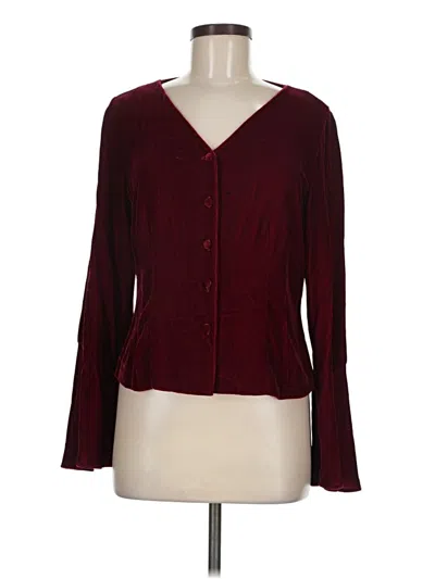 Pre-owned Talbots Cardigan Sweater In Burgundy