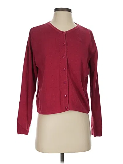 Pre-owned Talbots Cardigan Sweater In Burgundy