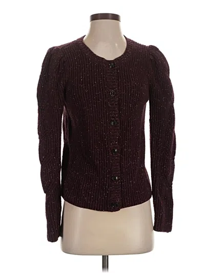 Pre-owned Talbots Cardigan Sweater In Burgundy