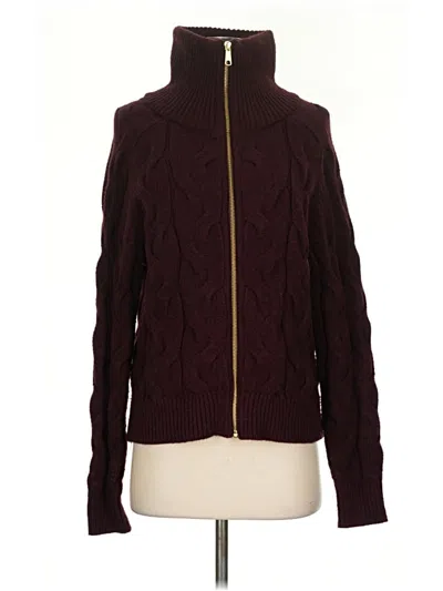 Pre-owned Talbots Cardigan Sweater In Burgundy