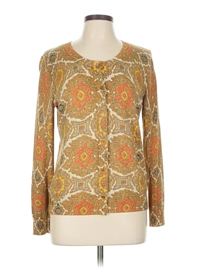 Pre-owned Talbots Cardigan Sweater In Gold