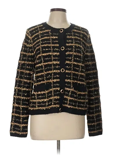 Pre-owned Talbots Cardigan Sweater In Gold