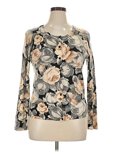 Pre-owned Talbots Cardigan Sweater In Gold