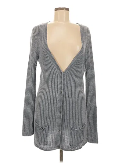Pre-owned Talbots Cardigan Sweater In Gray