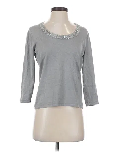 Pre-owned Talbots Cardigan Sweater In Gray
