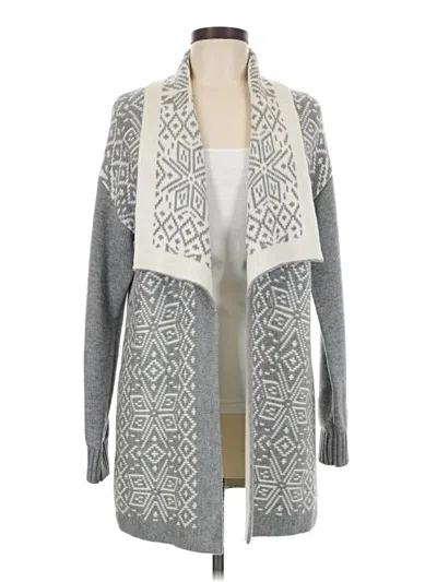 Pre-owned Talbots Cardigan Sweater In Gray