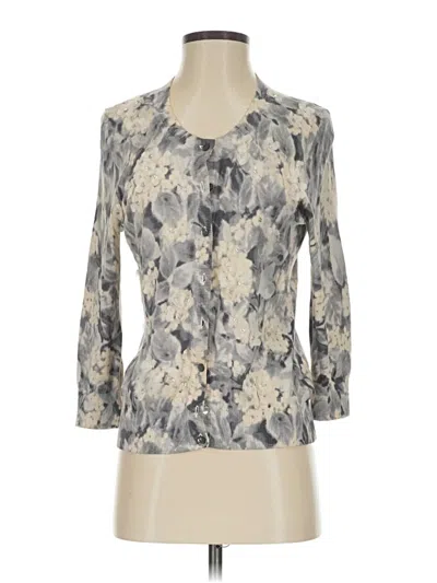 Pre-owned Talbots Cardigan Sweater In Gray