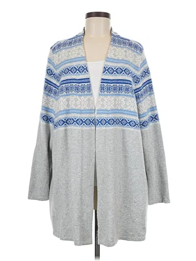 Pre-owned Talbots Cardigan Sweater In Gray