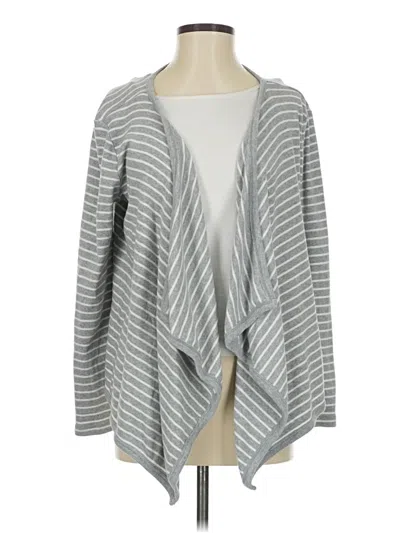 Pre-owned Talbots Cardigan Sweater In Gray
