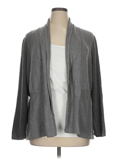 Pre-owned Talbots Cardigan Sweater In Gray