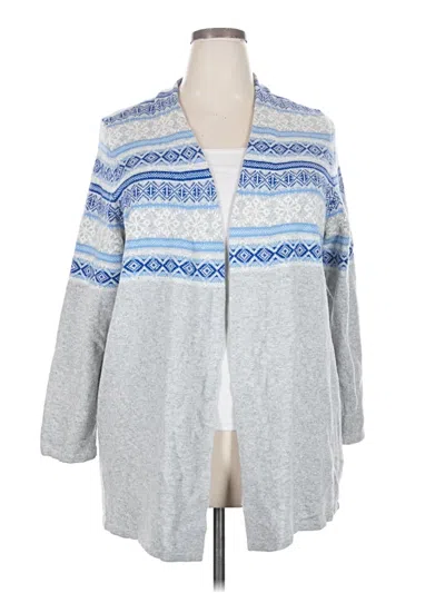 Pre-owned Talbots Cardigan Sweater In Gray
