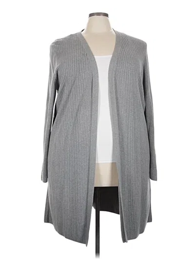 Pre-owned Talbots Cardigan Sweater In Gray