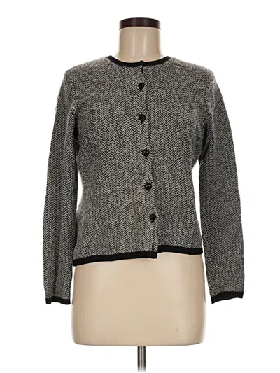 Pre-owned Talbots Cardigan Sweater In Gray