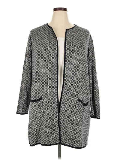 Pre-owned Talbots Cardigan Sweater In Gray