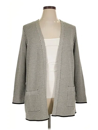 Pre-owned Talbots Cardigan Sweater In Gray