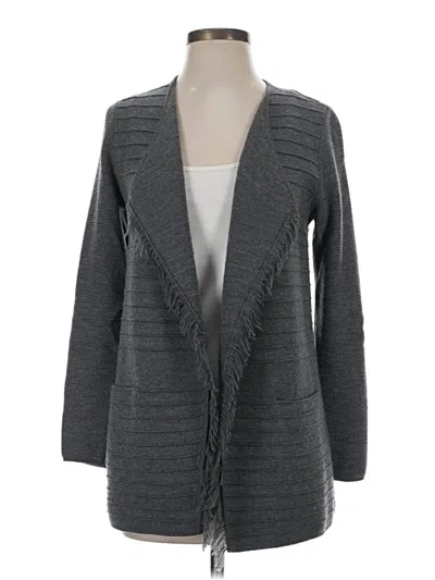 Pre-owned Talbots Cardigan Sweater In Gray