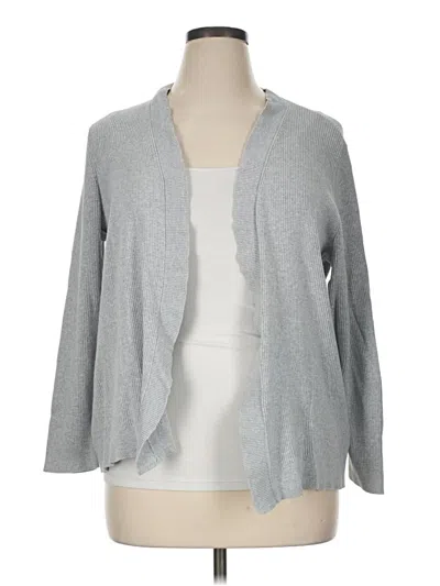Pre-owned Talbots Cardigan Sweater In Gray