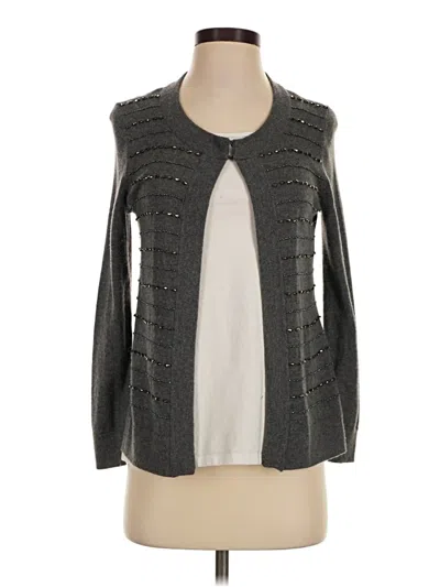 Pre-owned Talbots Cardigan Sweater In Gray