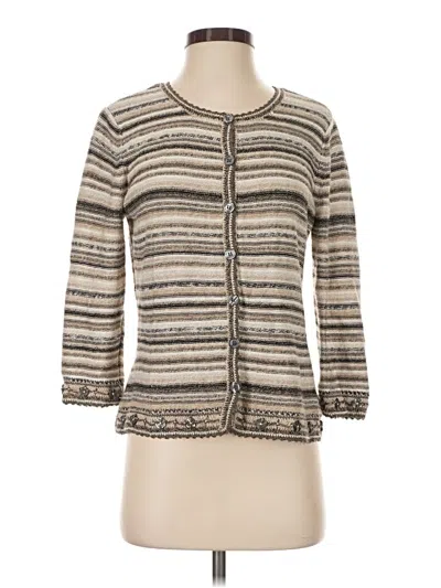Pre-owned Talbots Cardigan Sweater In Gray