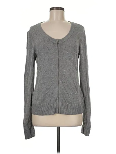 Pre-owned Talbots Cardigan Sweater In Gray