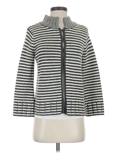 Pre-owned Talbots Cardigan Sweater In Gray