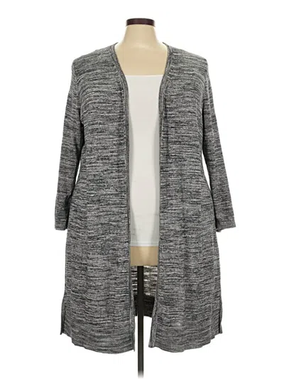 Pre-owned Talbots Cardigan Sweater In Gray