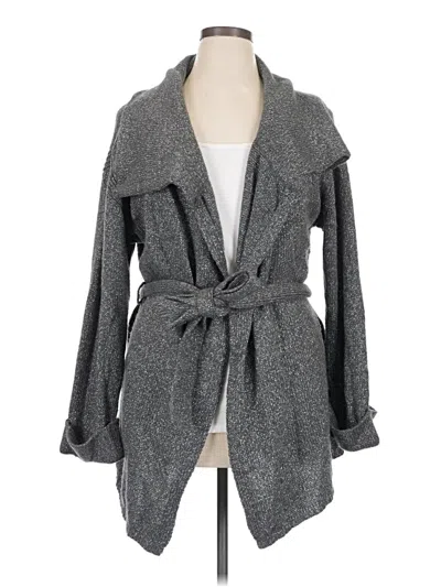 Pre-owned Talbots Cardigan Sweater In Gray