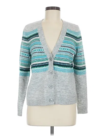Pre-owned Talbots Cardigan Sweater In Gray