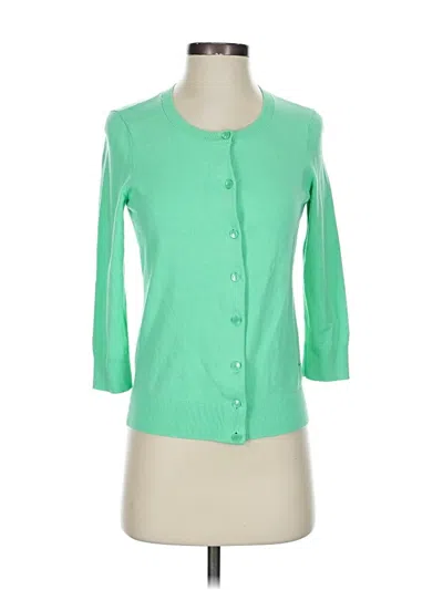 Pre-owned Talbots Cardigan Sweater In Green