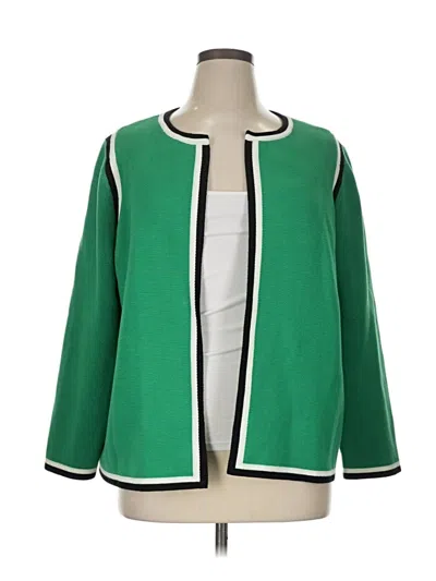 Pre-owned Talbots Cardigan Sweater In Green