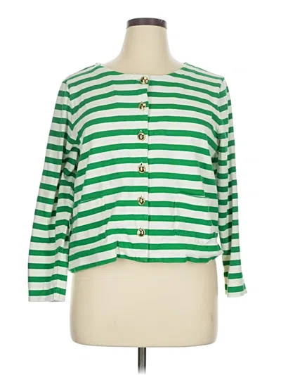 Pre-owned Talbots Cardigan Sweater In Green