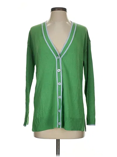 Pre-owned Talbots Cardigan Sweater In Green