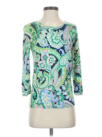 Pre-owned Talbots Cardigan Sweater In Green