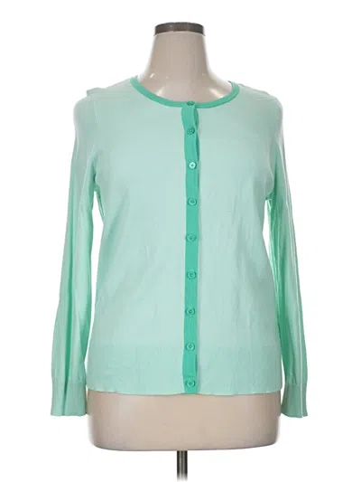 Pre-owned Talbots Cardigan Sweater In Green