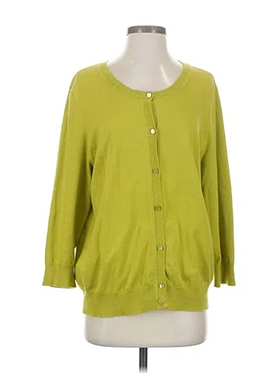 Pre-owned Talbots Cardigan Sweater In Green