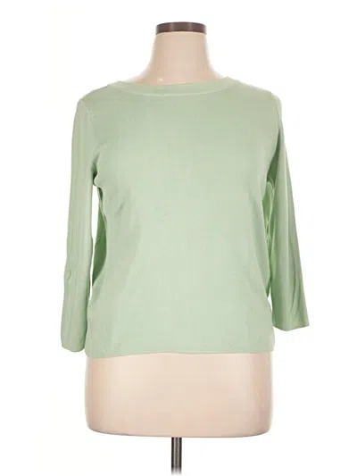 Pre-owned Talbots Cardigan Sweater In Green
