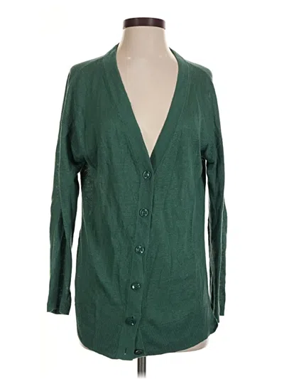 Pre-owned Talbots Cardigan Sweater In Green