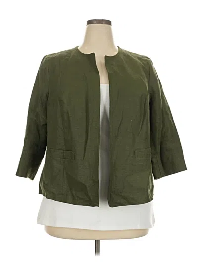 Pre-owned Talbots Cardigan Sweater In Green