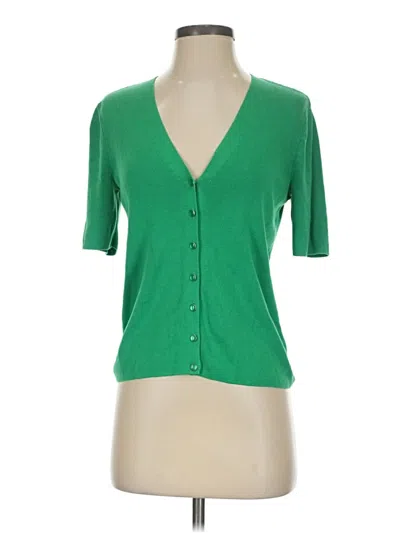 Pre-owned Talbots Cardigan Sweater In Green