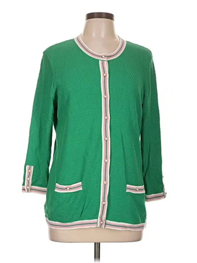 Pre-owned Talbots Cardigan Sweater In Green
