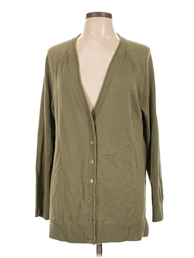 Pre-owned Talbots Cardigan Sweater In Green